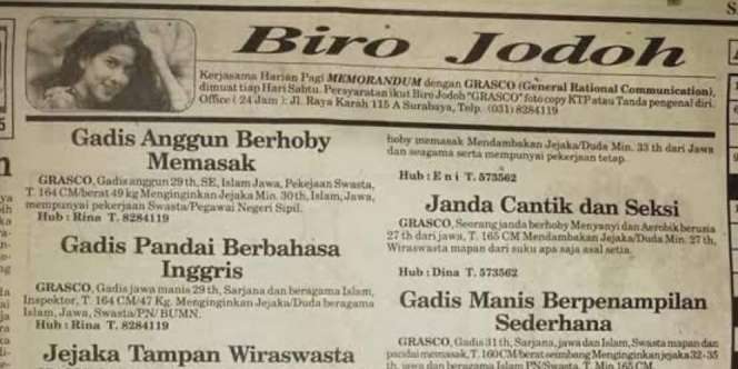Biro Jodoh Koran Lawas Sebelum Tinder Menyerang, Salfok Sama Iklan Janda Cantik dan Seksi