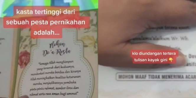 Viral Kasta Tertinggi Pesta Pernikahan: Undangannya Ada Tulisan Kayak Begini