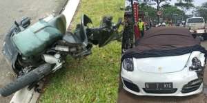 Kronologi Detik-detik Porsche Tabrak Ojol di Alam Sutera, Motor Sampai Remuk
