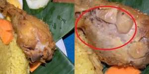 Viral Video Menu Nasi Kuning Menggugah Selera, Tapi Saat Ayam Gorengnya Dibalik Bikin Trauma