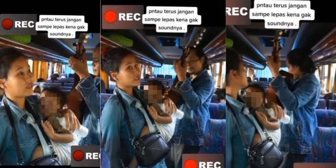 Sambil Gendong Anak, Pengamen Wanita Bersuara Merdu Ini Bikin Warganet Terharu
