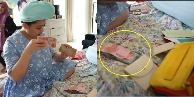 Nagita Slavina Baru Buka Angpao Lebaran Rafathar, Isi Amplop Kondangan di Kampung Kalah!