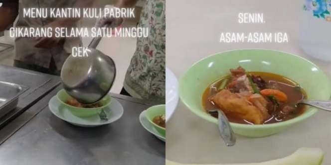 Pria Ini Pamer Menu Buruh Pabrik Cikarang Selama Seminggu, Warganet Auto Ngiler