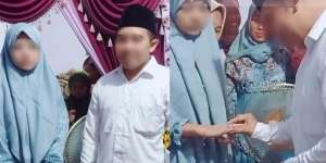 Viral Acara Lamaran Pasangan Beda Usia Jauh, Ekspresi Sedih Calon Pengantin Wanitanya Bikin Salah Fokus