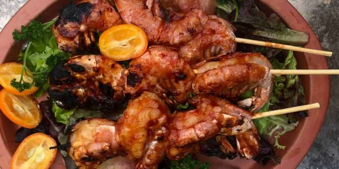 Sedapnya Udang Bakar Madu Berlumur Bumbu Gurih