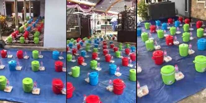 Viral, Bingkisan Hajatan Pakai Termos Raksasa