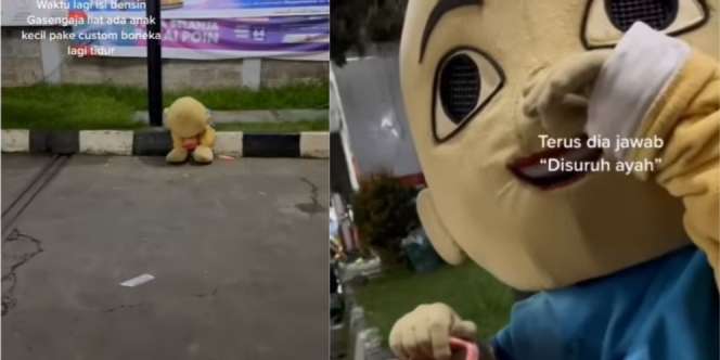 Cerita Prihatin Badut Cilik Tertidur di Tepi Jalan: `Disuruh Ayah Cari Uang`