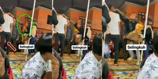 Duh Malunya! Diduga Jalan Bareng Selingkuhan, Viral Video Pria Ditabok Wanita di Depan Umum