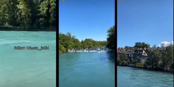 Viral Video Penampakan Sungai Aare Sebelum Emmeril Khan Berenang: Arus Sungai Deras, Suhu di Bawah 20 Derajat Celcius