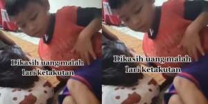 Aneh Tapi Nyata, Bocah Ini Malah Ketakutan Dikasih Uang, Warganet: Gedenya Jadi Ketua KPK