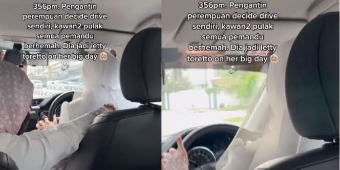 Video Viral Mempelai Wanita Tancap Gas Mobil Pengantin Karena Takut Telat Ijab Kabul!