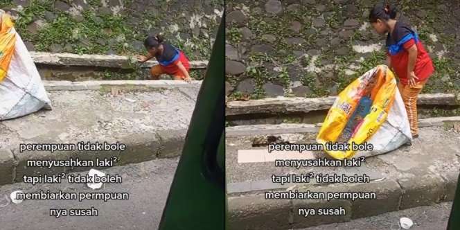 Momen Pilu Ibu Hamil Hidup Sebagai Pemulung, Masuk Got Demi Pungut Barang Bekas