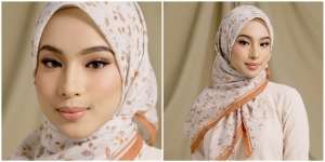 Tutorial Simpel Kerudung Segi Empat Motif untuk Tampilan Menawan