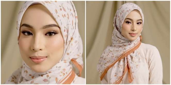 Tutorial Simpel Kerudung Segi Empat Motif untuk Tampilan Menawan