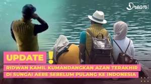 Kumandang Adzan Perpisahan Ridwan Kamil untuk Eril di Tepi Sungai Aere