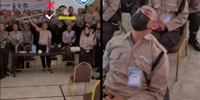 Momen Kocak Peserta Ngantuk Berat Saat Diklat, Nyanyian Sekompi Satpam Tak Mempan Bikin Bangun