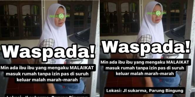 Heboh Wanita di Depok Ngaku Malaikat, Paksa Masuk Rumah Warga Tanpa Izin