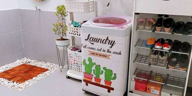 Ide Ruang Laundry dan Tempat Wudhu Jadi Tertata Rapi