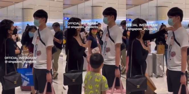 Heboh Mama Muda Bawa Anak Labrak Suami dan Pelakor di Bandara: Aku Masih Istri Sahmu!