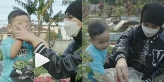 Gala Sky Ziarah ke Makam Vanessa dan Bibi: `Mamih, Papih, Gala Sayang`