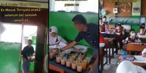Ruang Kelas Serasa Warung Makan, Guru Auto Kaget Ketika Tukang Es Antar Pesanan Murid Saat Lagi Serius Belajar