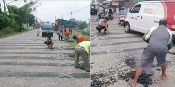 Viral Polisi Tidur di Tangerang Berjejer sampai 20 Baris, Sehari Dibangun Langsung Dibongkar Warga