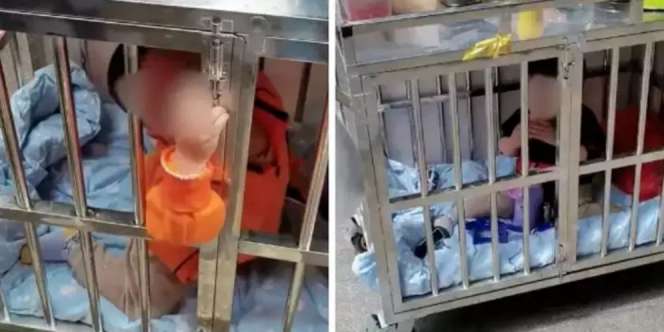 Tak Punya Biaya Penitipan Anak, Wanita Ini Kerangkeng Balitanya di 'Kandang' Saat Jualan
