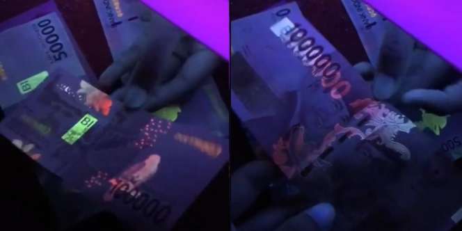 Tak Disangka, Uang Rp100 Ribu di Ruang Gelap Akan Terlihat Seperti Ini