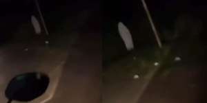 Pemotor Terkesiap Lihat Penampakan Hantu di Pinggir Jalan Tengah Malam, Endingnya Malah Bikin Kaget