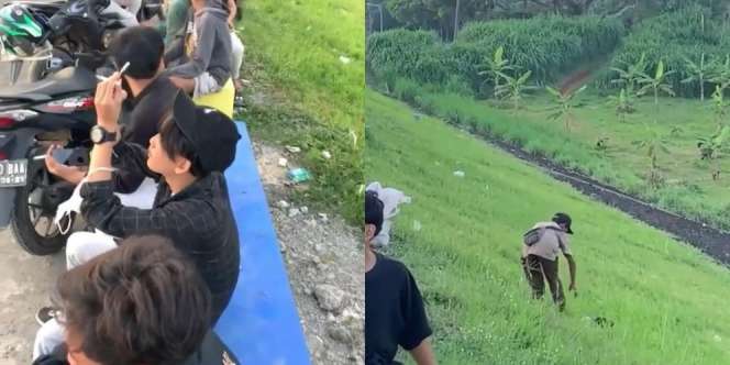 Kehidupan Kontras Dua Remaja di Pinggir Jalan Bikin Terenyuh: Satu Nongkrong, Lainnya Harus Mengais Sampah