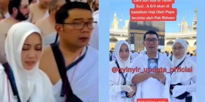 Momen Keluarga Ridwan Kamil Tawaf di Masjidi Haram, Sempat Berpose Bersama Foto Eril