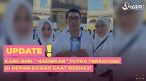 Kang Emil 'Hadirkan' Putra Tersayang di Depan Kabah Saat Berhaji