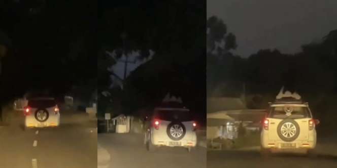 Viral Video Penampakan Sosok Seram Mirip Kuntilanak di Atap Mobil di Sukabumi, Netizen Malah Debat Kusir 'Kocak Gaming'