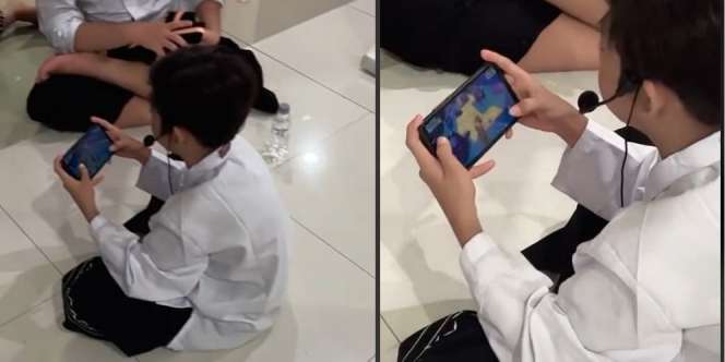 Ahli Multitasking, Viral Bocah Takbiran Sambil Main Game, Warganet Ikut Deg-degan