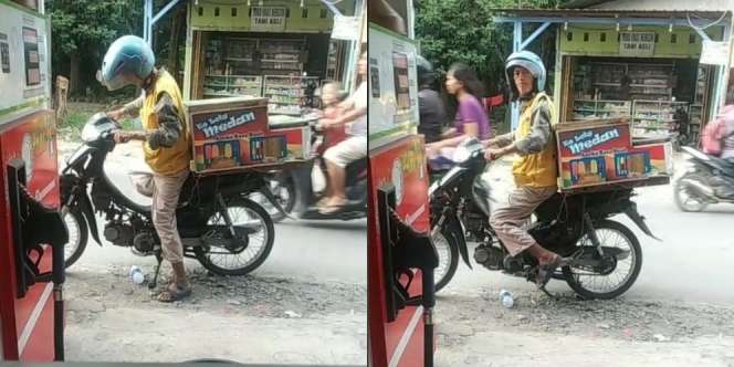Viral Pedagang Es Loli Beli Bensin Barter Dagangan yang Belum Laku, Respons Penjual Bikin Haru
