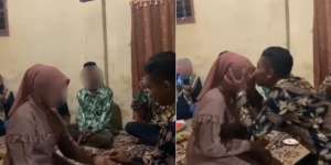 Tunangan Rasa Akad Nikah, Si Pria Refleks Cium Kening Calon Istri Usai Pasang Cincin Endingnya Dapat 'Tamparan'