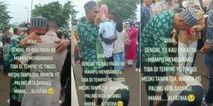 Momen Haru Kaki Ayah Dicium Polisi Baru Dilantik, Dari Sandalnya Sang Putra Wujudkan Cita-Cita