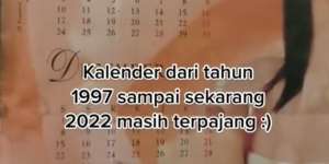 Viral Penampakan Kalender Tahun 1997, Modelnya Bikin Salfok Warganet