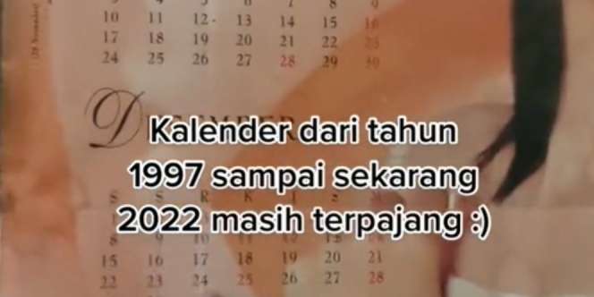 Viral Penampakan Kalender Tahun 1997, Modelnya Bikin Salfok Warganet