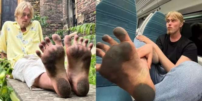 Pria Ini Ingin Kaya dengan Jual Foto Kakinya yang Kotor Usai Setahun Tak Pakai Sepatu