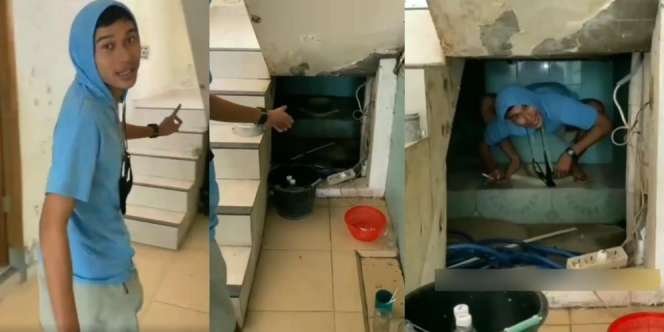 Viral Desain Toilet Jongkok di Bawah Tangga Bikin Gagal Paham, Netizen: Pake Pose Spiderman