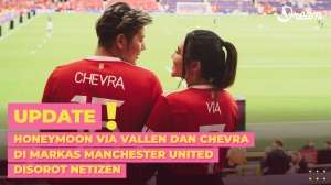 Honeymoon Via Vallen-Chevra Yolandi di Markas Manchester United Disorot Netizen