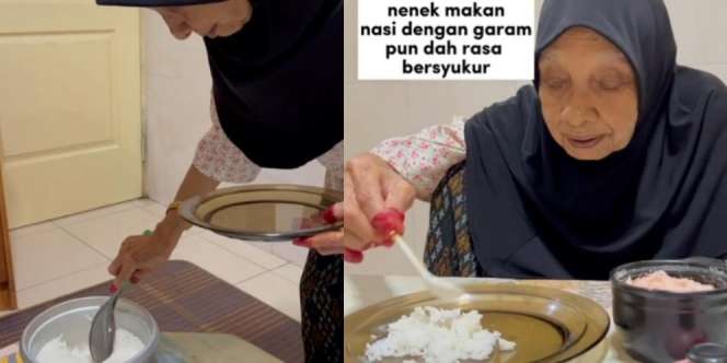 Awalnya Prihatin Nenek Makan Nasi Hanya dengan Garam, Tapi Endingnya Netizen Batal Kasihan: 'Sedihnya Aku Cancel Nek'