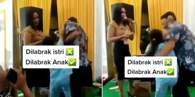 Pria Asyik Nyawer Biduan bak Mabuk Kepayang, Mendadak Dihajar Anak Perempuannya di Atas Panggung