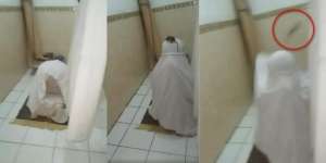Lagi Khusyuk Sholat, Wanita Ini Tak Sadar Ada Tikus di Kepala