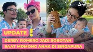 Gaya Derby Romero Jadi Sorotan Saat Momong Anak di Singapura