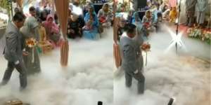 Ingin Pernikahan Estetik bak Negeri di Atas Awan, Resepsi Pasangan Ini Malah Mirip Fogging Nyamuk