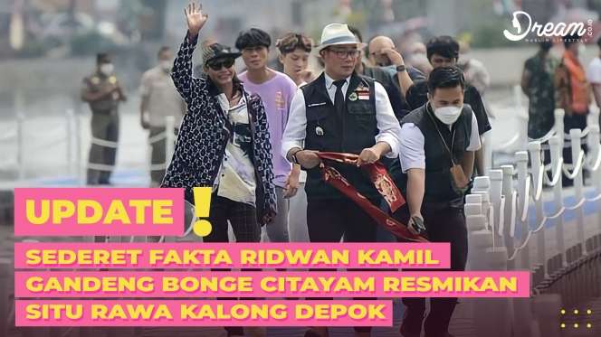 Sederet Fakta Ridwan Kamil Gandeng Bonge Citayam Resmikan Situ Rawa Kalong Depok