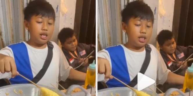 Bocah Penjual Telur Gulung Mirip Artis, Keahliannya Bikin Salfok
