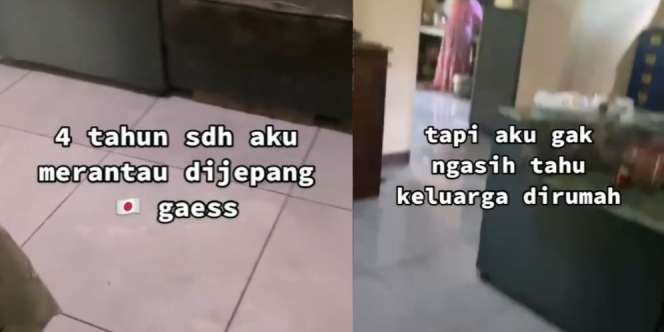 Momen Haru Pemuda Beri Kejutan Tiba-Tiba Pulang Usai 4 Tahun Merantau di Jepang, Sempat Tak Dikenali Ibu
